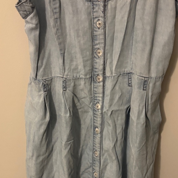 Elegant Light Blue Denim Midi Dress - Picture 4 of 8